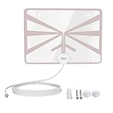 HDTV Antenna, Alldio Indoor TV Antenna 50 Mile Range with 10ft High Performance Coaxial Cable