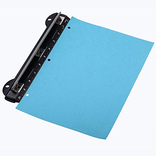 WORKLION Portable 3 Hole Punch for Binder Black 5 Sheet Capacity