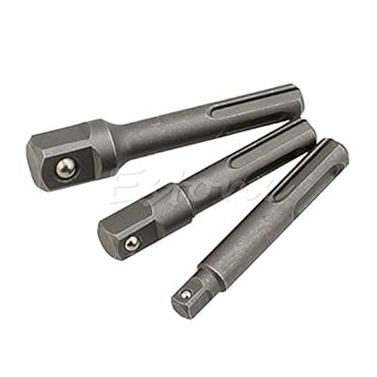 Generic A96 New 3 Pcs 1/4" 3/8" 1/2" SDS Plus Socket Driver Set Drills Drill Bit Adaptor Hot #XY