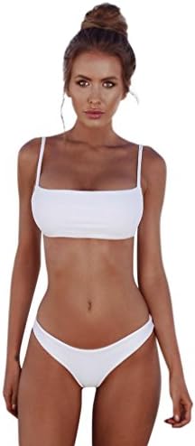 Women's Triangle Top Brazilian Tie Side Bottom Two Piece Bikini Swimsuit Set