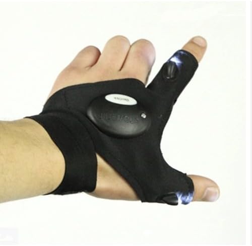 Symonky LED Flashlight-Gloves Fingerless Gloves Tool Gloves For Darkness Place (Left)