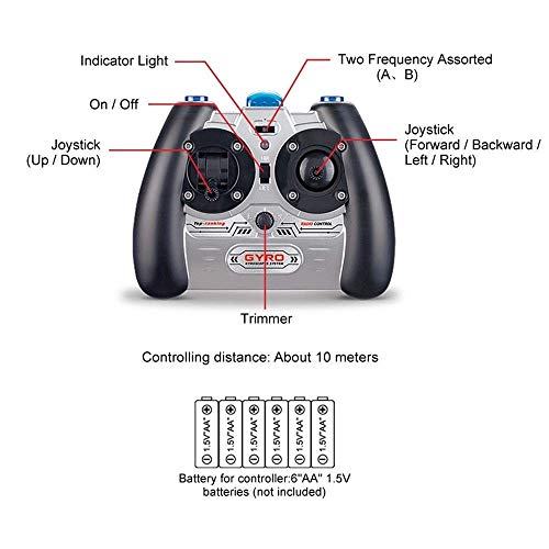 WEHOLY Toy Model Attack Marines RC Hubschrauber mit LED-Licht 3.5CH Hubschrauber Fernbedienung RC Drohne Bruchsicheres… – Bild 7