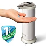 Automatic Soap Dispenser - Brushed Stainless Steel Jar for Kitchen, Bath, Restroom, Laundry; Best for Liquid Dish, Hand Soaps, Sanitizer, Lotion -No Pump Water Resistant bottle from Nexon Choice 300ml