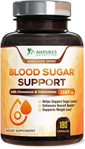 Blood Sugar Support Supplement Highest Potency Glucose Levels Control 2000mg - Natural Insulin Stabilizer - Made in USA - Best Vegan Complex w/Cinnamon, Alpha Lipoic Acid & Chromium - 180 Capsules