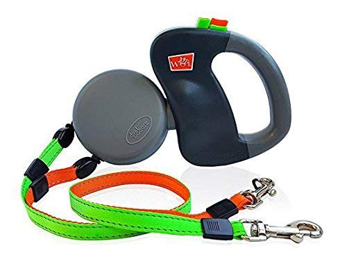 Voarge Automatic Dog Retractable Lead, Double Dog Lead for 2 Dogs, Suitable for Small and Medium Dogs without tangling Tangle