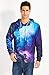 Uideazone 3d Nebula Star Cluster Pullover Hooded Sweatshirt Cool Hoodie Men