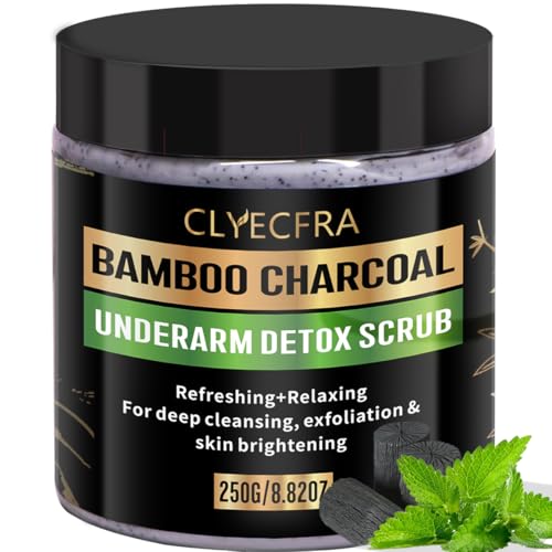 Bamboo Charcoal Underarm Detox Scrub, Armpit Detox&Underarm Detox For Deeply Cleanses,Exfoliates,Moisturizes&Relieves Odor,Body Exfoliating Scrub,Body Scrub For Whole Body for Men and Women