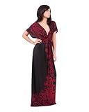 KOH KOH Women's V-Neck Kimono Retro Print Cocktail Evening Maxi Dress