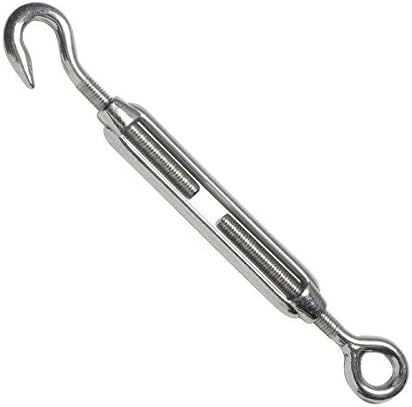 DuraBrite 316 Stainless Steel Hook & Eye Turnbuckle 5/16" Marine Grade - 5 Pcs