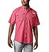Columbia Men's Bahama II UPF 30 Short Sleeve PFG Fishing Shirt, Sunset Red, Large
