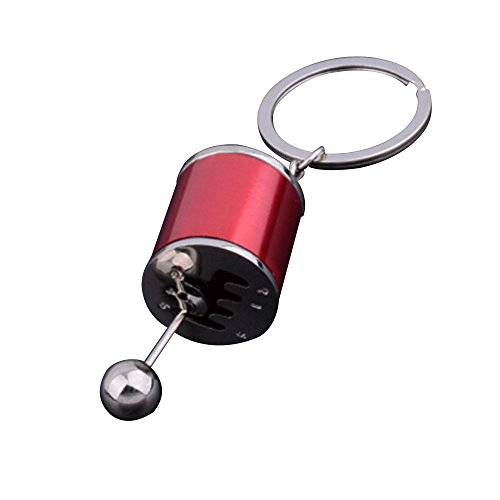 MeiBoAll 1 Pcs Car Key Chain Creative Auto Part Six-speed Manual Gearbox Model Automobile Key Ring for Most Car Red