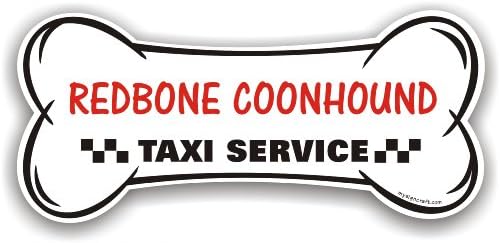 Redbone Coonhound Taxi Service - magnetic bone sign