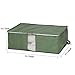 Surblue Under Bed Storage Organizer Zipper Bags Large Capacity with Handle Clear Window (Green)