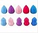 Chartsea 10pcs Pro Beauty Makeup Blender Foundation Puff Multi Shape Sponges (A)