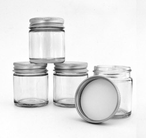 16 x Small 15ml Clear Glass Jars/Pots.Lip Balms,Herbs,Spices,Facecream & Candles