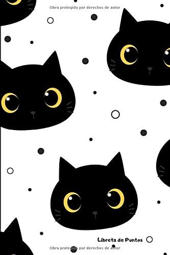 Libreta de Puntos: Dot Grid Cuaderno Punteado para tomar notas, caligrafia, lettering, tipo bullet journal I 120 pag 15 x 22 cm Gatos bolitas (Spanish Edition)