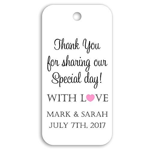 UPC 723175189744, Thank You for Sharing Our Special Day Personalized Custom Party Wedding Favor Gift Tags - 1.5&quot; x 3&quot; - 30ct