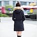 Aro Lora Women's Winter Warm Faux Fur Hooded Cotton-Padded Coat Parka Long Jacket US 8 Black