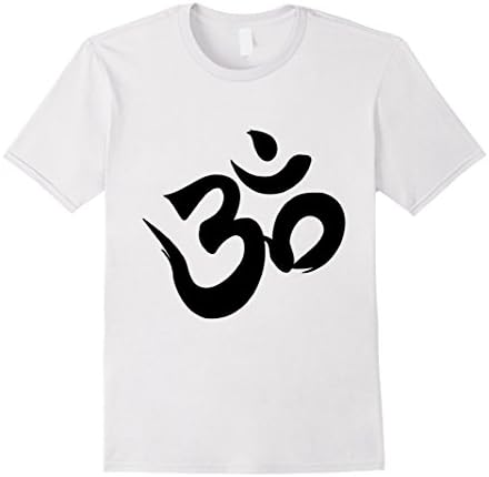 Mens Ohm Om Aum Yoga Meditation Spiritual Namaste T-Shirt Medium White