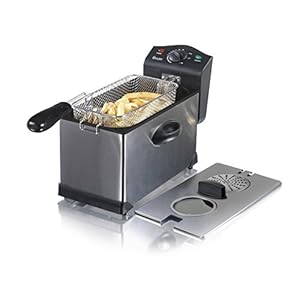 Swan-3L-Stainless-Steel-Deep-Fat-Fryer-with-Viewing-Window-and-Safety-Cut-Out-Non-Slip-Easy-Clean-and-Adjustable-Temperature-Control-2kW-SD6040N-2000-W-3-liters-Silver Swan SD6040N 3 Litre Stainless Steel Deep Fat Fryer with Viewing Window and Safety Cut Out, Non-Slip, Easy Clean and…