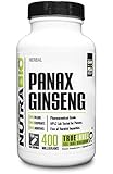 NutraBio Panax Ginseng Extract 400mg 150 Vegetable Capsules