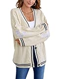 FindThy Women’s Star Embroidery Knit Cardigan