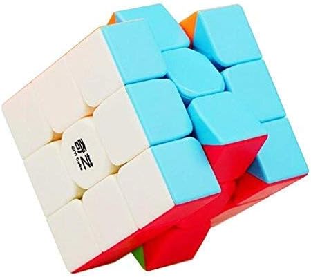 IndiaBuy 3x3x3 QIYI Stickerless Rubik's Magic Smooth Speed Cube 3D-Puzzle Cube Recommended for 3-99 yrs