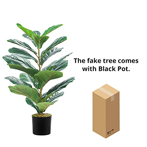 Cozy Castle Artificial Fiddle Leaf Fig Tree, Faux Ficus Lyrata, Fake