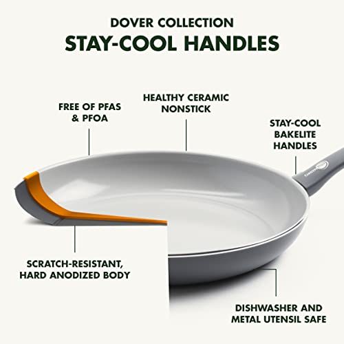 GreenPan Dover Healthy Ceramic Nonstick, 10 Piece Cookware Pots and