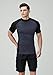 Tesla TM-MSR15-CKK_Large Men's UPF 50+ Short Sleeve Crew Surf Athletic Fit Rashguard MSR15
