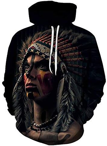 FimGGe Native American Printed Hoodies Men Sweatshirts 3D Hoody intage Tracksuits Harajuku Coat Fashion Pullover Autumn