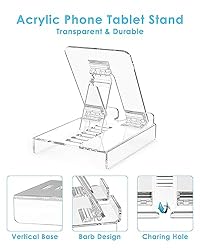 KTRIO Acrylic Tablet Stand for Desk Adjustable