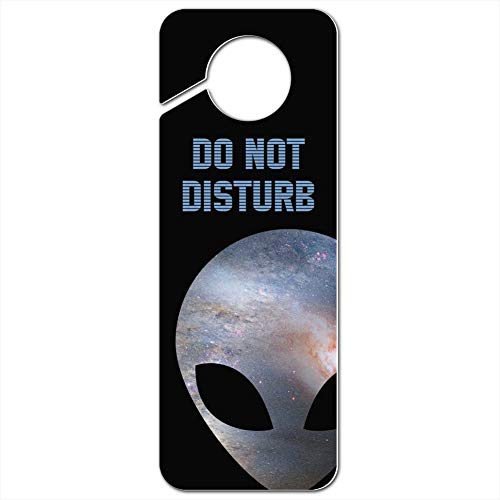 GRAPHICS & MORE Alien Head in Space Do Not Disturb Plastic Door Knob Hanger Sign