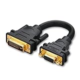 UGREEN DVI to VGA Adapter Cable 1080P DVI I Male to VGA Female Gold Plated Monitor Cable from Laptop, PC Host, Graphics Card to Monitor Display or Projector - DVI I 24+5 to VGA