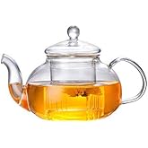 Cuisiland Elegant 800ml Removable Glass Filter Borosilicate Glass Teapot