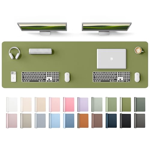YSAGi Leather Desk Mat Green 63" x