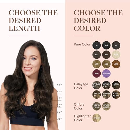 GOO GOO Clip in Extensions Natural Hair 7pcs 120g 40cm Light Dark Brown Natural Hair Extensions