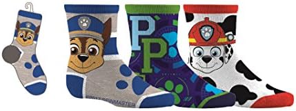 PAW Patrol Boy's Toddler Dog Faces 3-Pack Crew Socks (12-24) Months