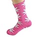 lucky ben 4pair-pack Marijuana Weed Leaf Printed Cotton High Socks, Mix Colors, fit for shoe size 7-11