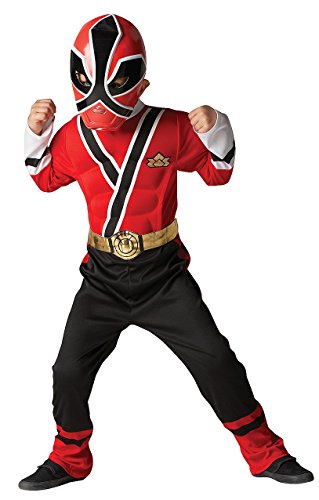 Saban's Power Rangers Super Samurai Child's Costume with Mask, Size 4 - 6x, Red Ranger