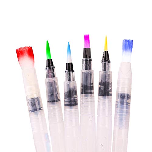 Transon Water Coloring Brush Set of 6 for Watercolor Painting, Powdered