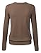 MBJ WSK780 Womens Keep It Classic V Neck Cardigan M Khaki
