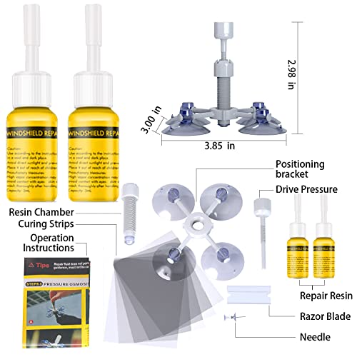 Windshield Crack Repair Kit (2-Pack) - Fix Chips, Bullseyes, Star Cracks & Small Cracks DIY