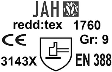 Jah 1760-9 Split Glove, Heavyweight, Intermediate Level., NATURAL, Size 9, 5 Pairs) - Image 5