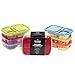 California Home Goods Kid's Bento Box Food and Lunch Container Set, Set of 6, Multi-Colored