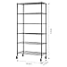 LANGRIA 6 Tier Wire Shelving Garage Shelving Storage Rack Metal Shelves, Heavy Duty Commercial Metal Wire Shelving Unit Black