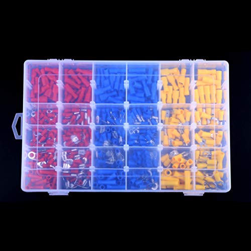 480Pcs Cold-Pressed Terminal Kit, Wire Connectors with Box Durable Moisture Proof Tinned Copper Cable Lugs Welding Cable for Electrical Equipment - Thumbnail 2