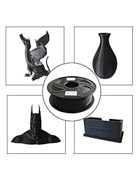 Black PLA   Filamento de impresión 3D (0.069 in, 2.2 lbs, precisión dimensional, +   0.001 in)