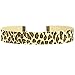 Leopard Print Suede Leather Ribbon Choker Necklace - Size Large