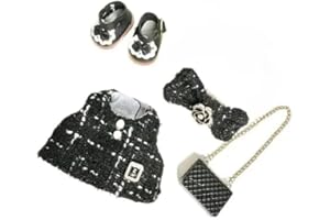 MINGSOLDIER 15cm-17cm Doll Clothes Suitable for labubu 17cm 15cm Dolls Accessories Sitting No Doll Only Clothes 17cm labubu 1bag+1shoes+1dress+1hairband No Doll